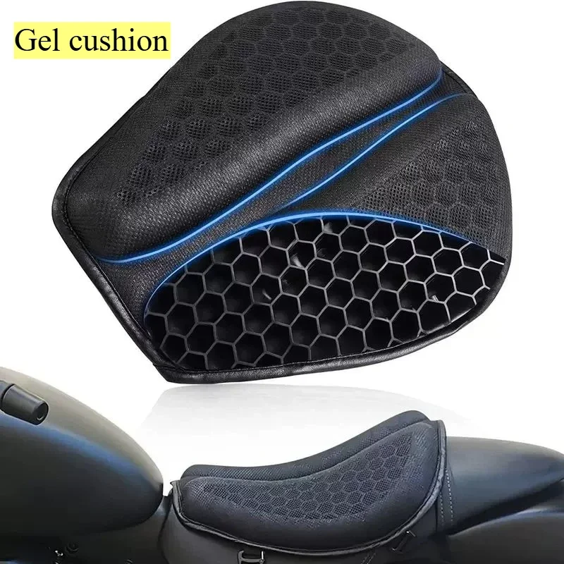 Universal Motorcycle 3D Honeycomb Seat Pad Breathable Shock Absorption Cooling Saddle Cushion Anti-slip Motorbike Seat Cover