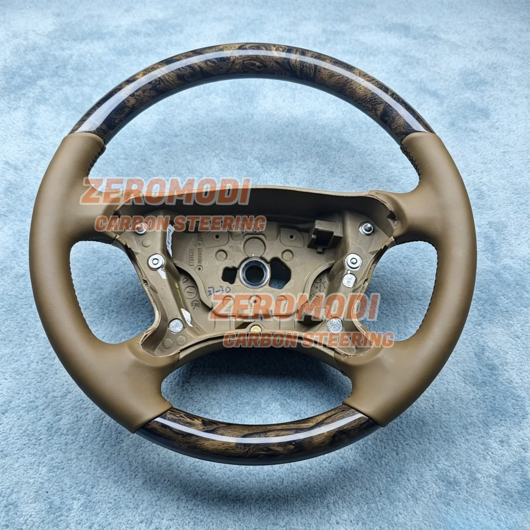 

Wood Steering Wheel Car Interior Modified Part Direct Fit for Mercedes-Benz W211 C209 C219 W463 R230