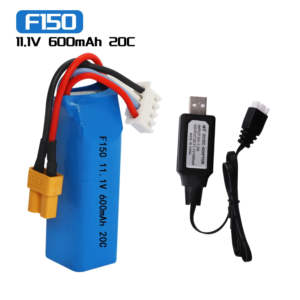 11.1V 600mAh 3S Lipo Battery with XT30 Plug for YUXIANG F150 RC Helicopter 3S 20C Battery and Charger suits Accessories