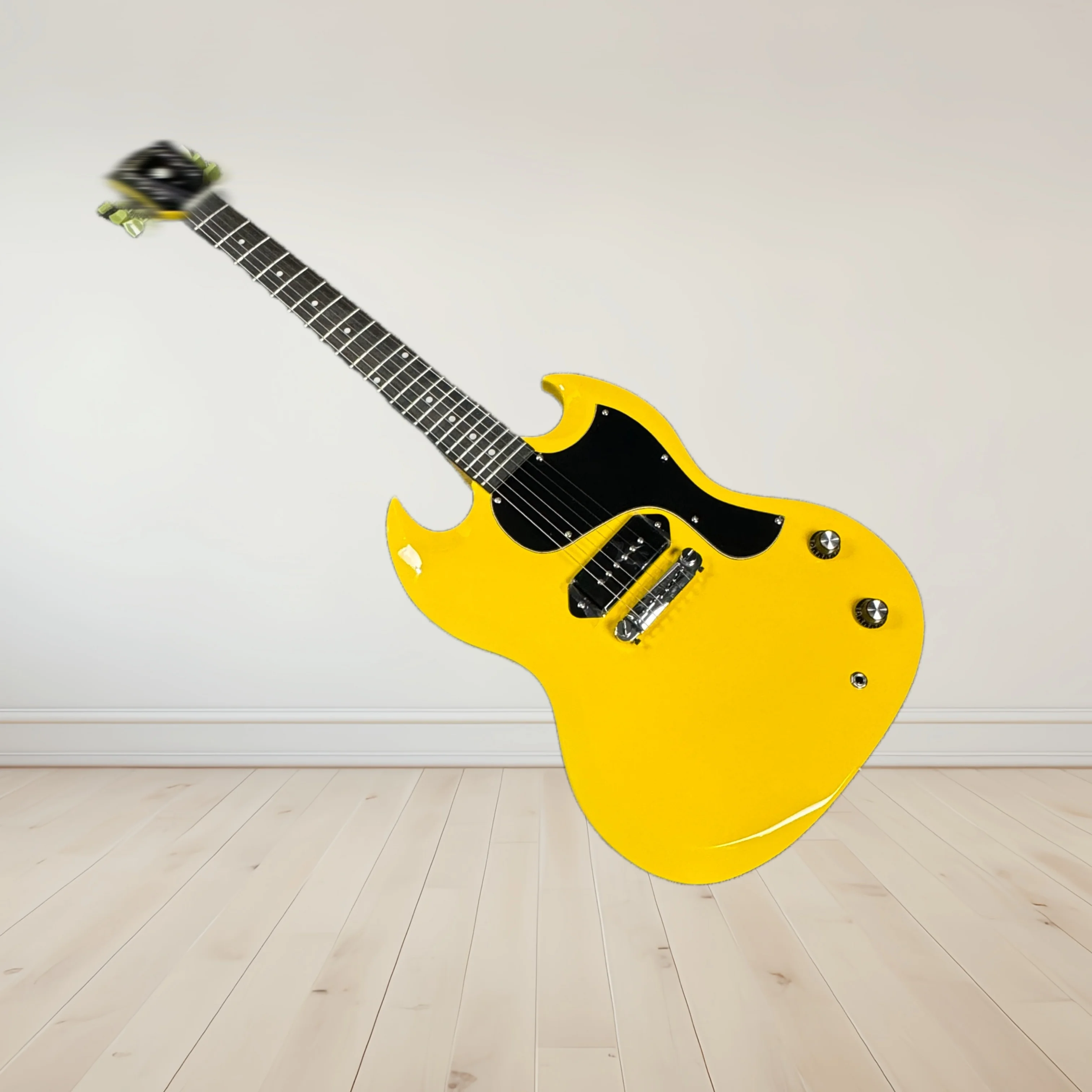 Yellow and Black SG Electric Guitar Rosewood Fingerboard Mahogany Body High Quality 22 Tone Position Free Transportation