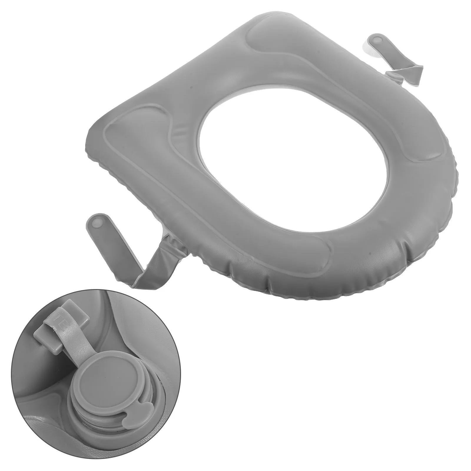 

Raised Donut Pillow Inflatable Toilet Seat Cushion Toilet Seat Covers Pvc Commode Support Cushion With Suction Cup Storage Bag
