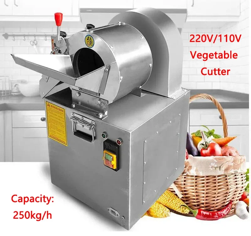 Electric Vegetable Cutter Commercial Multifunction Potato/Radish/Sweet Potatoes/Hawthorn/Ginger Slicing/Shredding/Dicing Machine