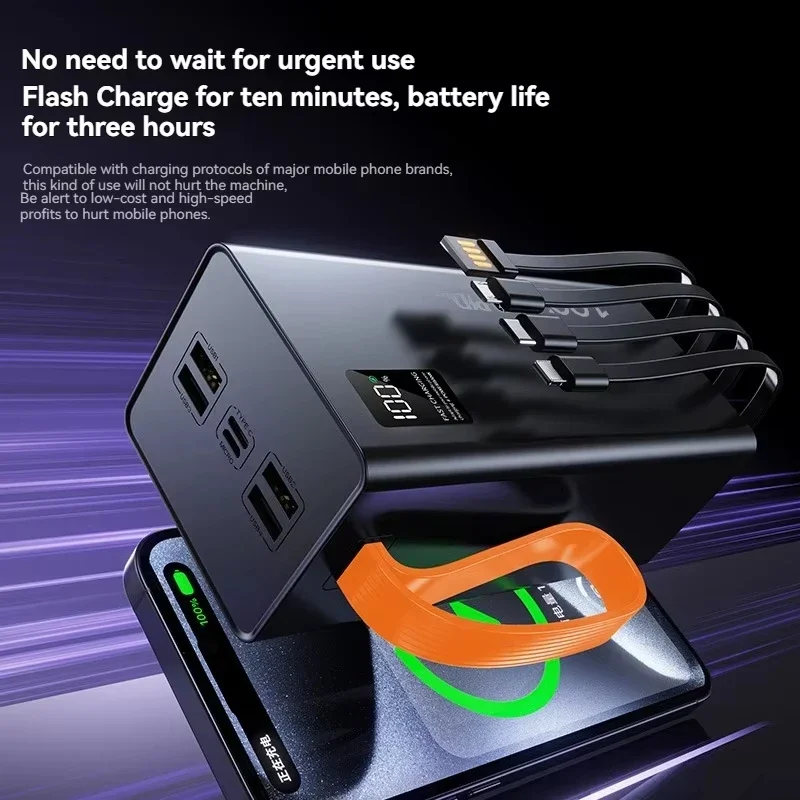 VIVO 200000mAh 120W بنك طاقة عالي السعة شحن سريع للغاية بطارية خارجية محمولة قوة البنك آيفون سامسونج هواوي #4