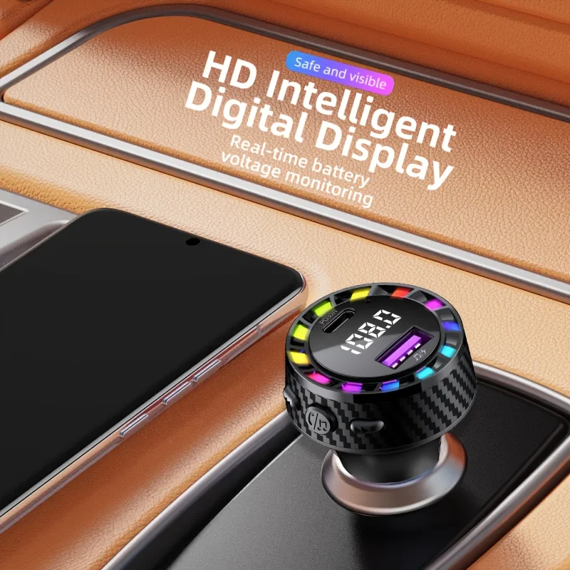 

Автомобильный музыкальный плеер Bluetooth, FM-передатчик, автомобильное зарядное устройство громкой связи с поддержкой воспроизведения MP3, автомобильное FM-радио, автомобильное аудио