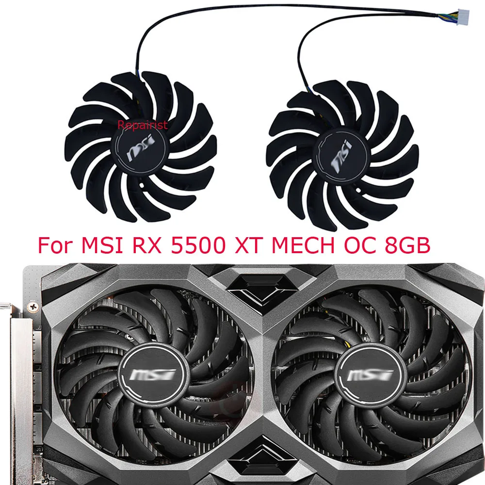 PLD09210B12HH,Graphics Card Fan,GPU Video Cooler,For MSI RX 5500XT GAMING,RTX 2070 2070S VENTUS,For MSI RX5500XT Mech,2Pcs/Set