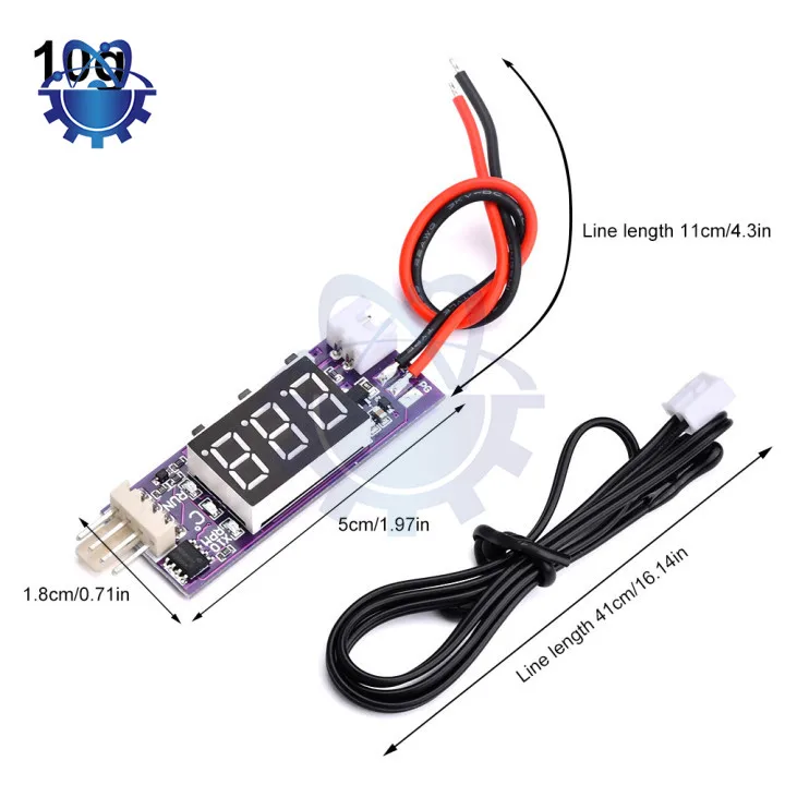 DC12V PWM Fan Temperature Control Regulator Small 4-Wire Temperature And Speed Digital Display Supports 3A 2-3P Plug Probe Lead