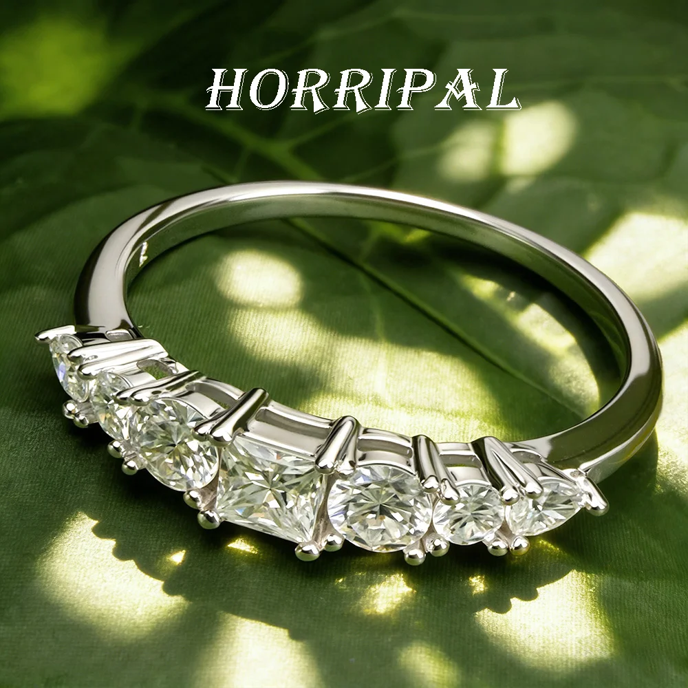 

Кольцо HORRIPAL из 100% муассанита для женщин, высокое качество, сертификат GRA, серебро 925 пробы, новое классическое блестящее модное ювелирное украшение