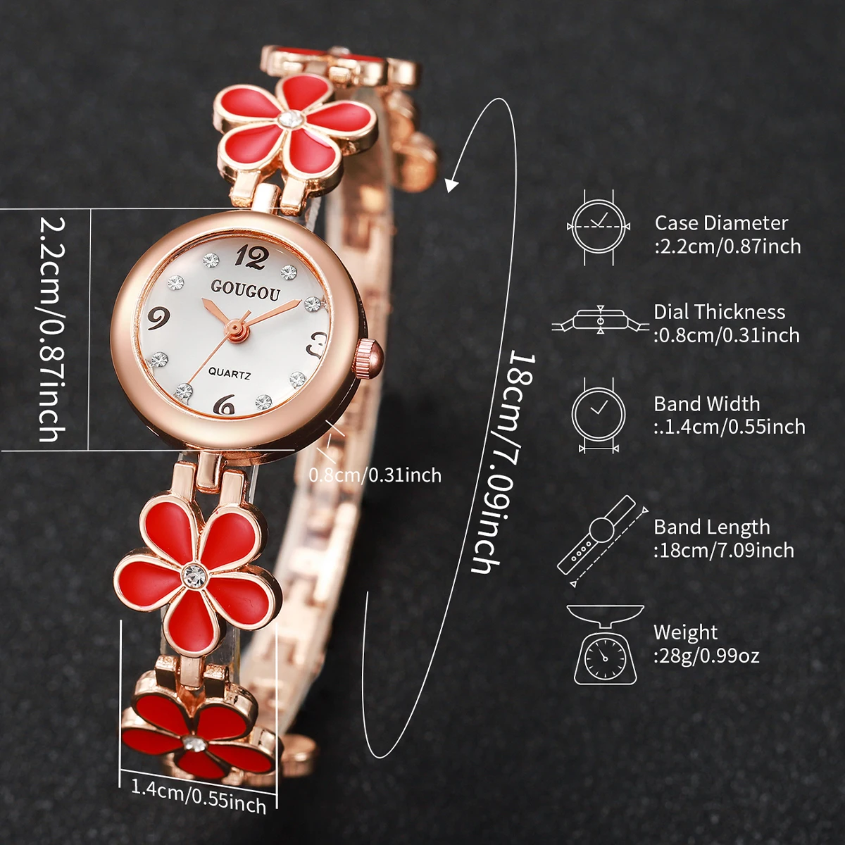 1 قطعة ساعة سر مفاجأة صندوق أعمى-موضة زهرة سوار للساعة ساعات نسائية ساعات المعصم الماس Reloj Mujer (بدون صندوق) #6