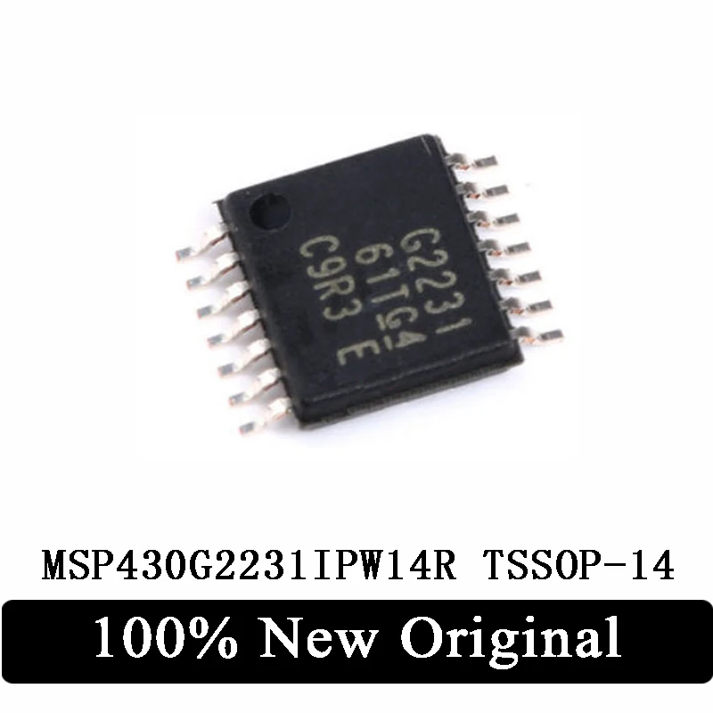 5Pcs 100% New Original SMD MSP430G2231IPW14R TSSOP-14 2K Flash 16-bit microcontroller IC Chip In Stock