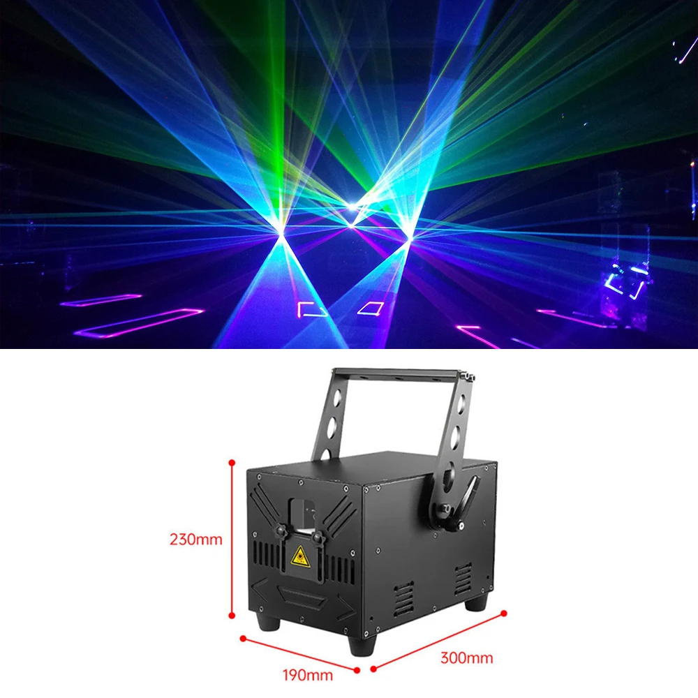 3W RGB Full Colors Laser Lights Indoor Animated Laser Stage Effect Lighting DMX Voice Control For Dj Disco Wedding Party Bars