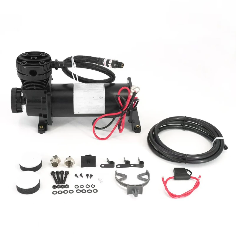 

12V car suspension air pump, black pneumatic, modified suspension electric compressor 1/4npt