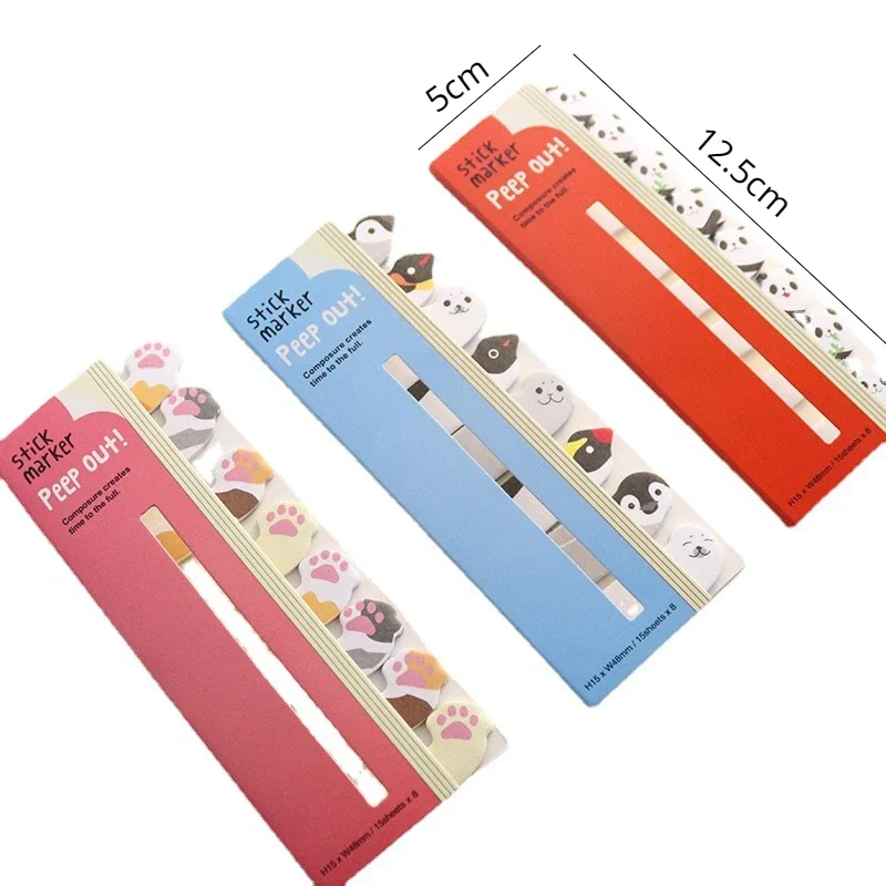 Kawaii Memo Pad Bookmarks Creative Cute Cat Panda Sticky Notes index Posted It Planner Stationery School Supplies Paper Stickers