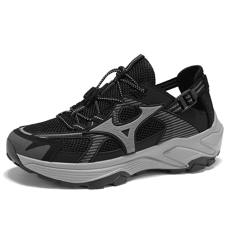 

Breathable Large Size Summer Outdoor Casual Sports oes Men's Water oes Men's Hiking Sandals Bla Me Upper Rubber Sole