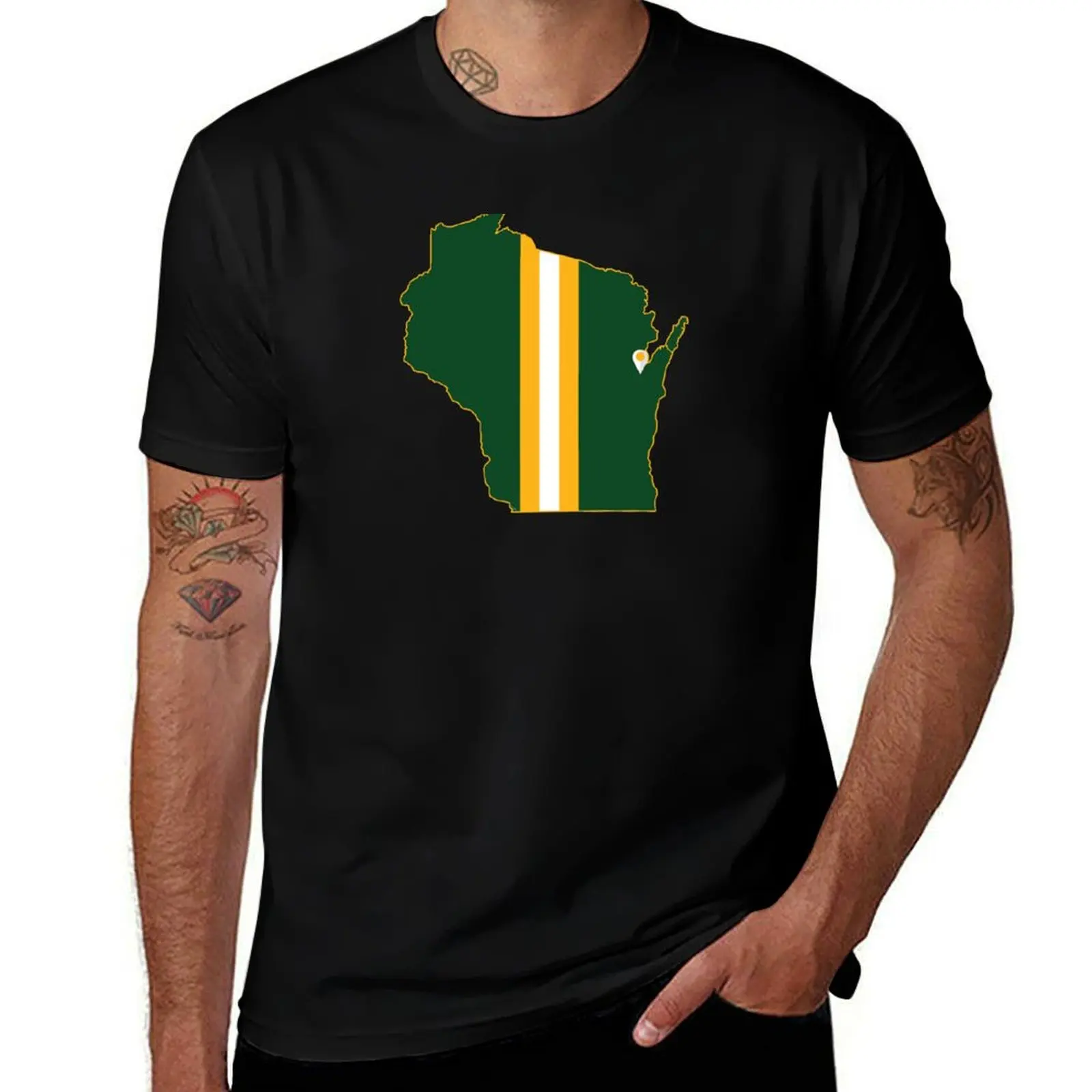 

Green Bay Football T-Shirt t shirt men 100% cotton luxury brand t shirts for man cotton funny man graphic t shirt T-Shirt