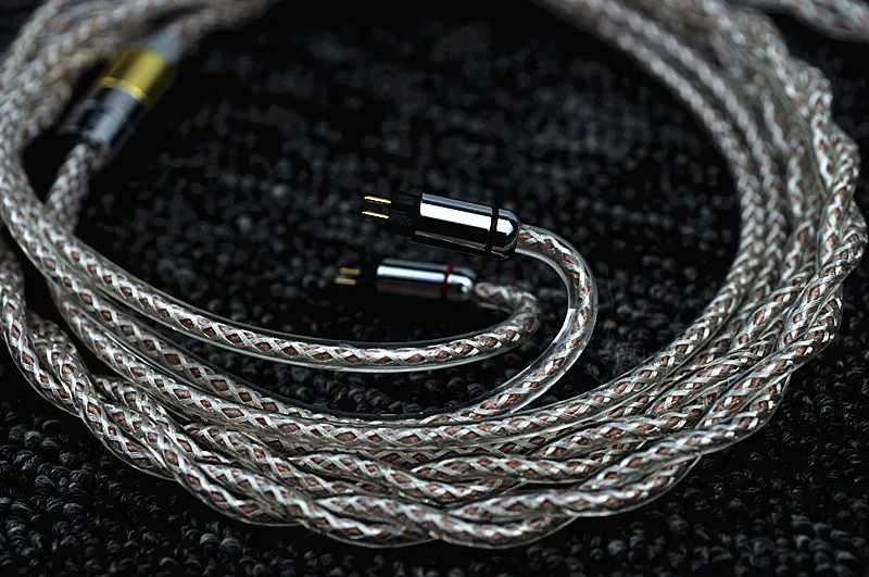 

7n single crystal copper+silver plated litz structure coaxial mmcx 0.78 n5005 ie900 earphone upgrade cable