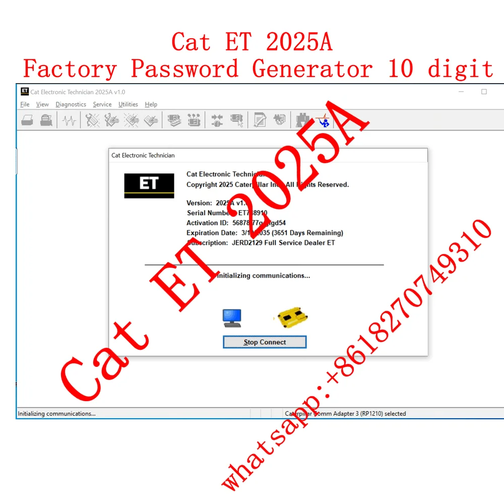 2025A 2023C 2024A للفني الإلكتروني Red Cat ET 2024A وأداة الخدمة الإلكترونية Perkins EST 2024A #1