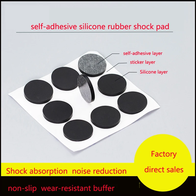 Diameter 58-184 mm Circular Self-Stick Silicon Rubber Walking Pad Furniture Cabinet Door Damping Buffer Anti-Collision Anti-Slip