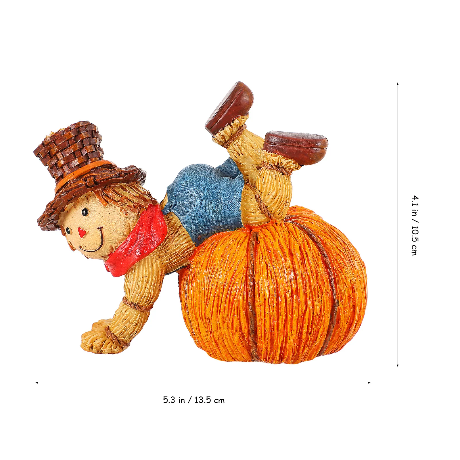 

1Pcs Creative Resin Pumpkin Scarecrow Ornament Halloween Table Decor Pumpkin Party Favor Gift Supplies Halloween Ornament