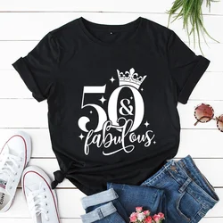 This Queen Makes Look 30/40/50/60 Fabulous Tshirts for Women Birthday Queen T-shirts Birthday Party T Shirts Graphic Tshirt Tops