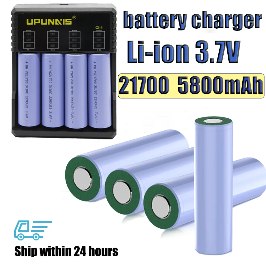100% nuovissimo 3.7V 21700 5800mAh 35A agli ioni di litio ad alta corrente per cacciavite a batteria ricaricabile EV bicicletta elettrica bateria