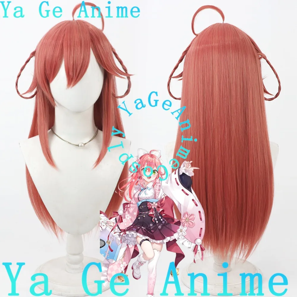 Ya Ge Anime Store ساكورا ميكو شعر مستعار تأثيري أنيمي عرض الواقع لعبة لعب الأدوار شعر مستعار يستخدم لحفلات الرقص أنيمي