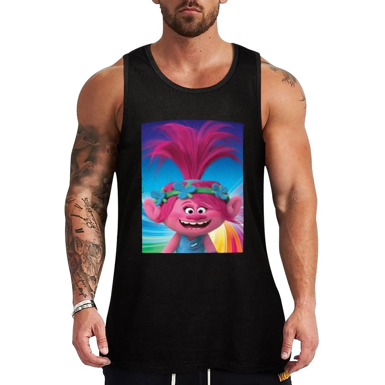 

Trolls Tank Top T-shirt man Men's summer t-shirt t shirt gym vest for men