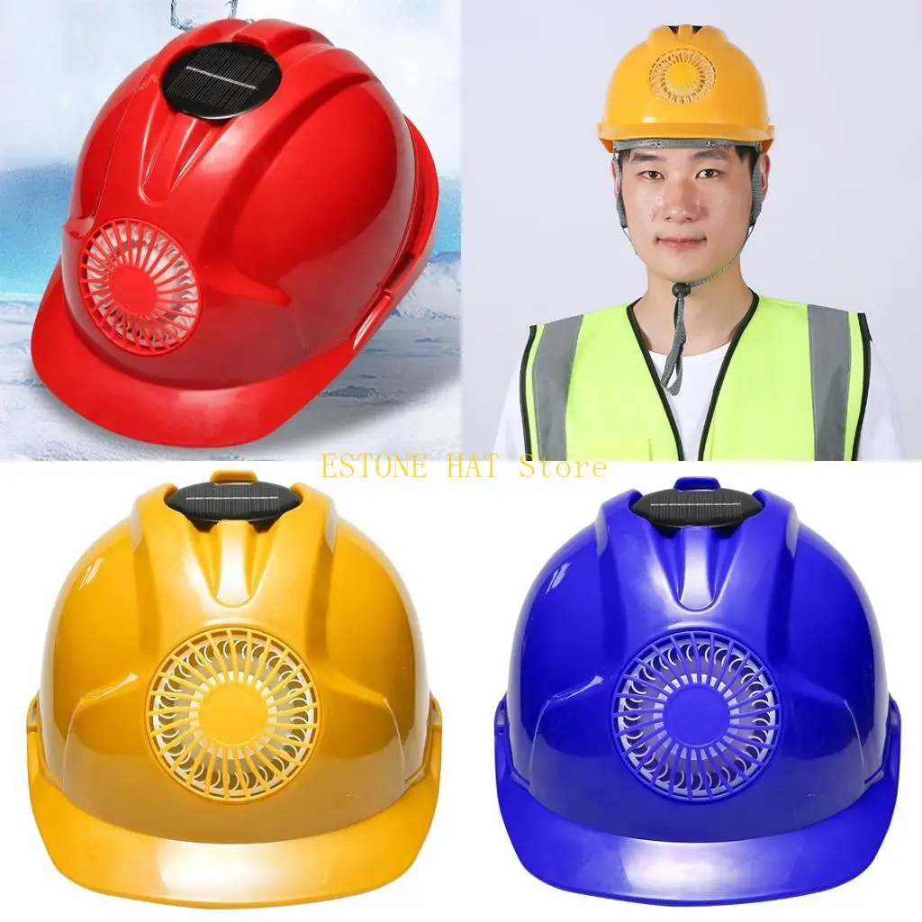 49MF Solar Fan Hat with Wearable Rear Cooling Design, Plastic Shell Cooling Cap for Hot Weather Walks and Daily Commute