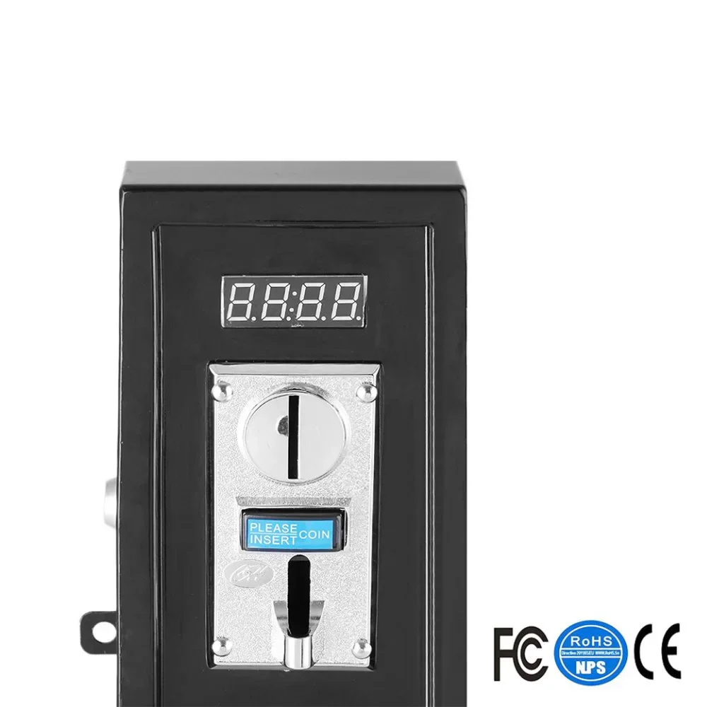 Coin Operated Timer Control Box Multi Coin Acceptor Power Supply With Push Button