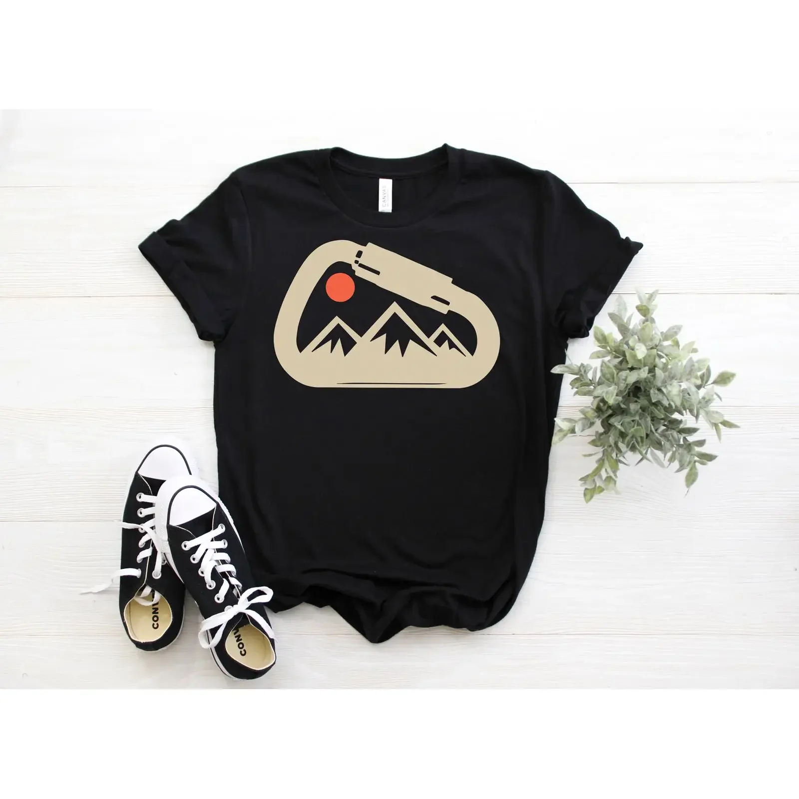 Vintage Rock Climbing Carabiner Mountain T Shirt Hiking Outdoor For Climber Birthday Present vintage Washed