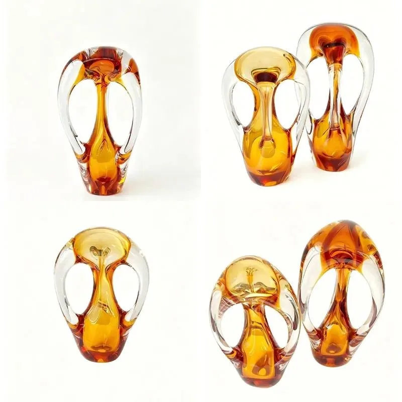 Glazed glass modern simple Nordic style creative geometric hollow sculpture ornament home decoration living room bedroom