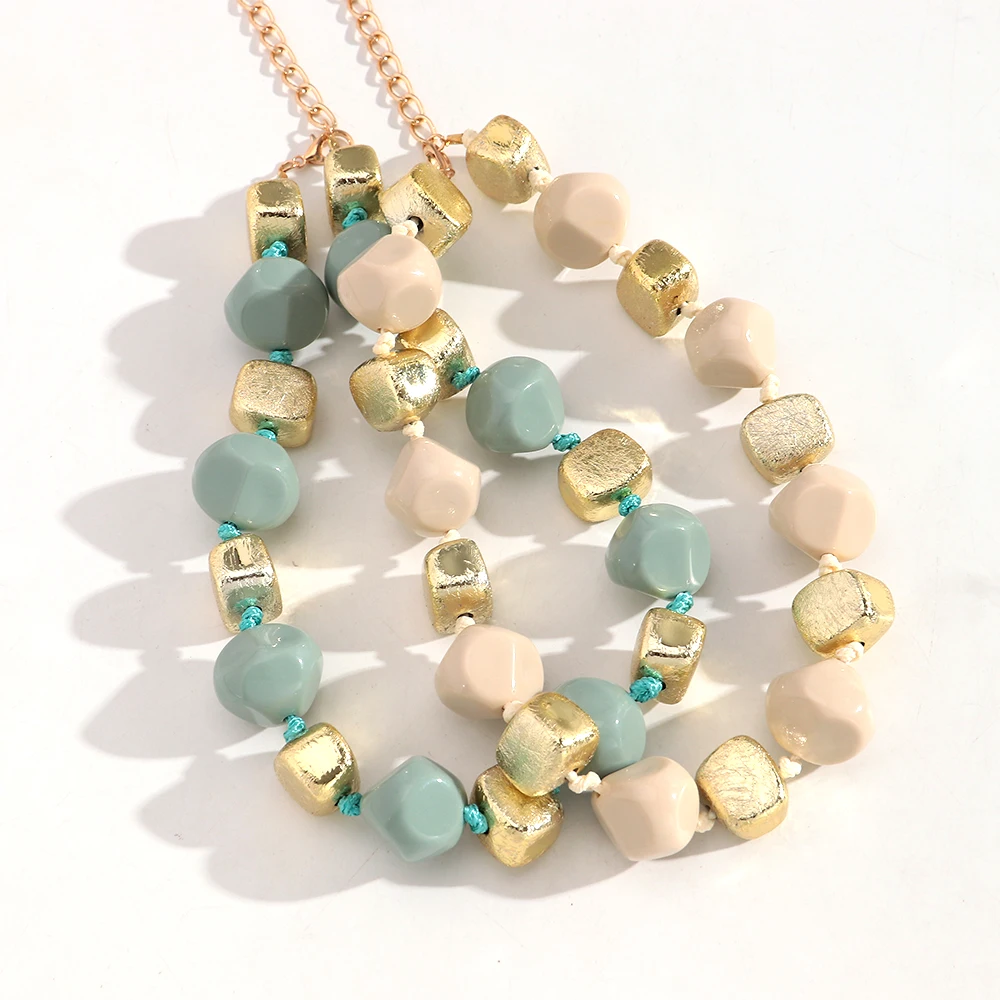 Modische Unregelmäßige Perlen Handgeknüpfte Choker-Halskette für Frauen Neue Geometrische Perlenkette 2026 Herbst Winter Schmuck – Detail 3