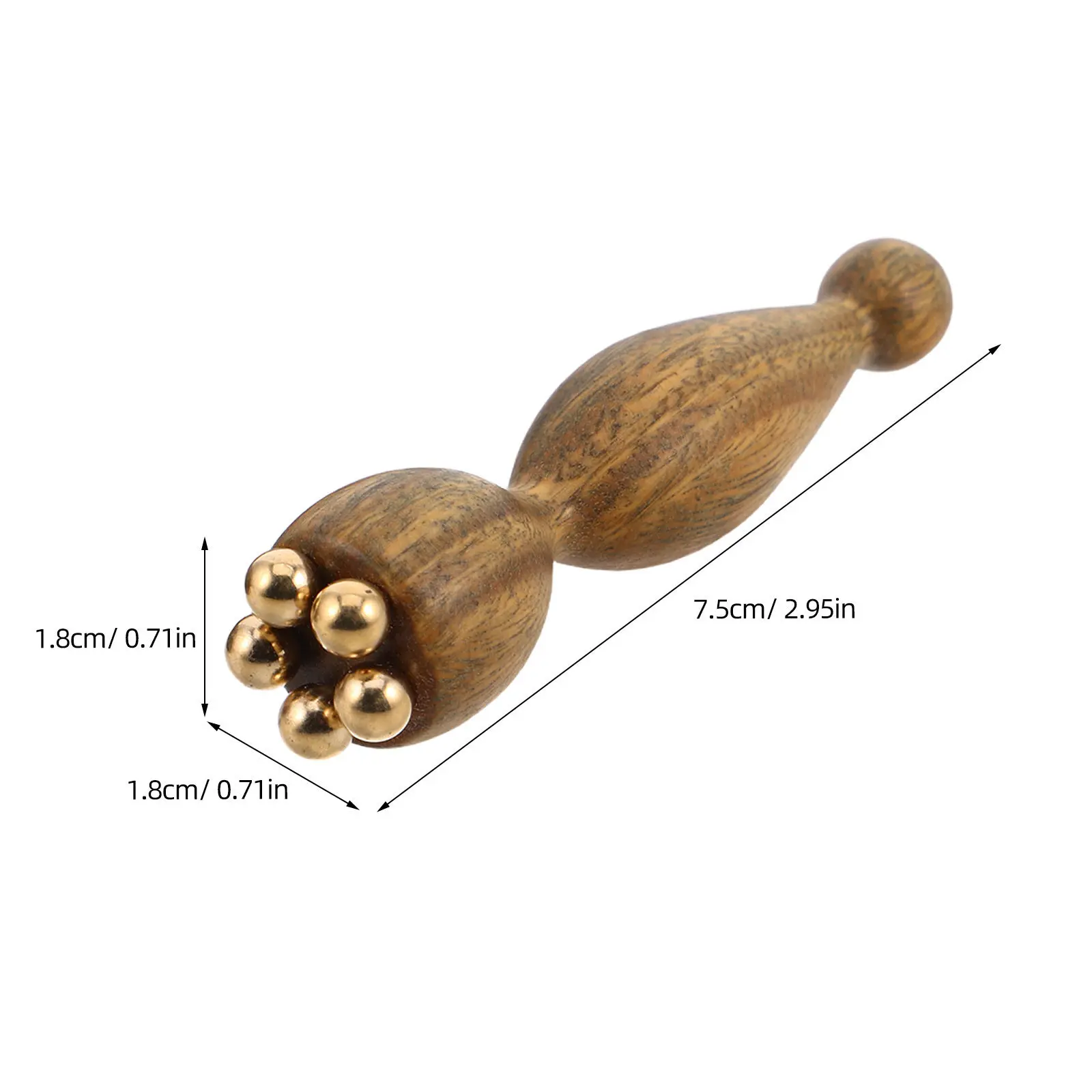 2Pcs Eye Massager Stick Wooden Face Massage Tool Lotus Horn Design to Relieve Eye Fatigue Reduce Dark Circles Puffiness Facial