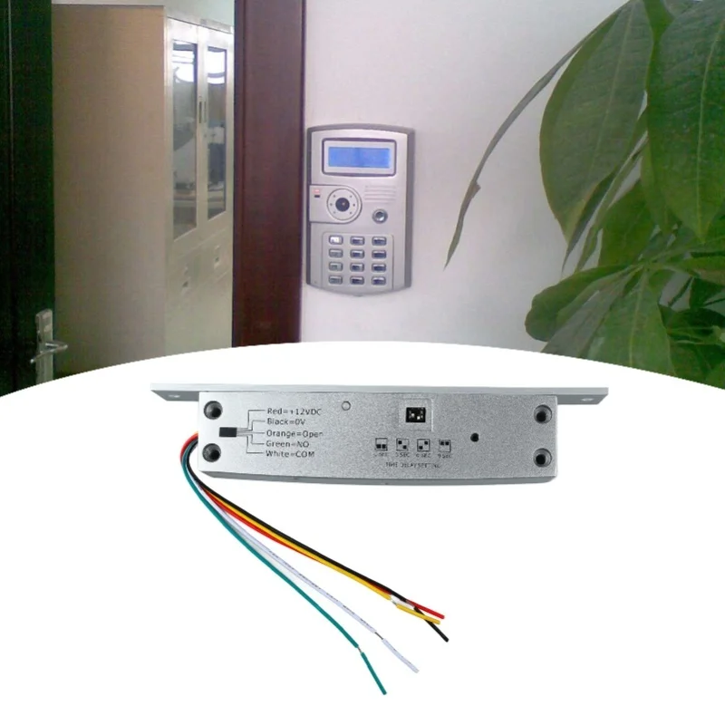 DC 12 V 5 Lijnen Elektrisch Grendelslot Smalle Nachtschoot Drop Bolt Deurslot Met Vertraging LED Display voor Deur Toegangscontrole
