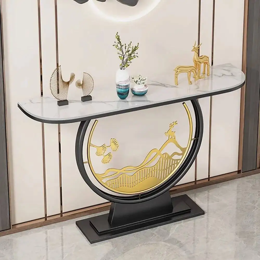 

Metal Console Nordic Modern Table Luxury Entrance Lobby Console Tables Hallway Midcentry Consolle Ingresso Living Room Furniture