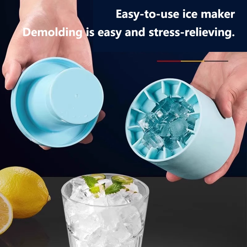 Sommerliche, selbstgemachte DIY-Kühlschrank-Eiswürfelform aus Silikon, runder Eisbehälter, kreative Eiswürfelform, Küchenwerkzeuge