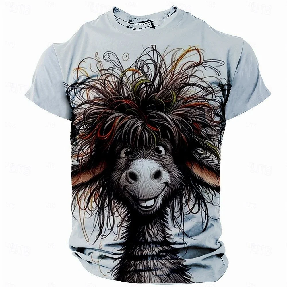

Moto Men's T Shirt Animal Chicken Print Summer Casual Short Sleeve Tee Street Fashion O-Neck Pullover Men's Oversized Clothing