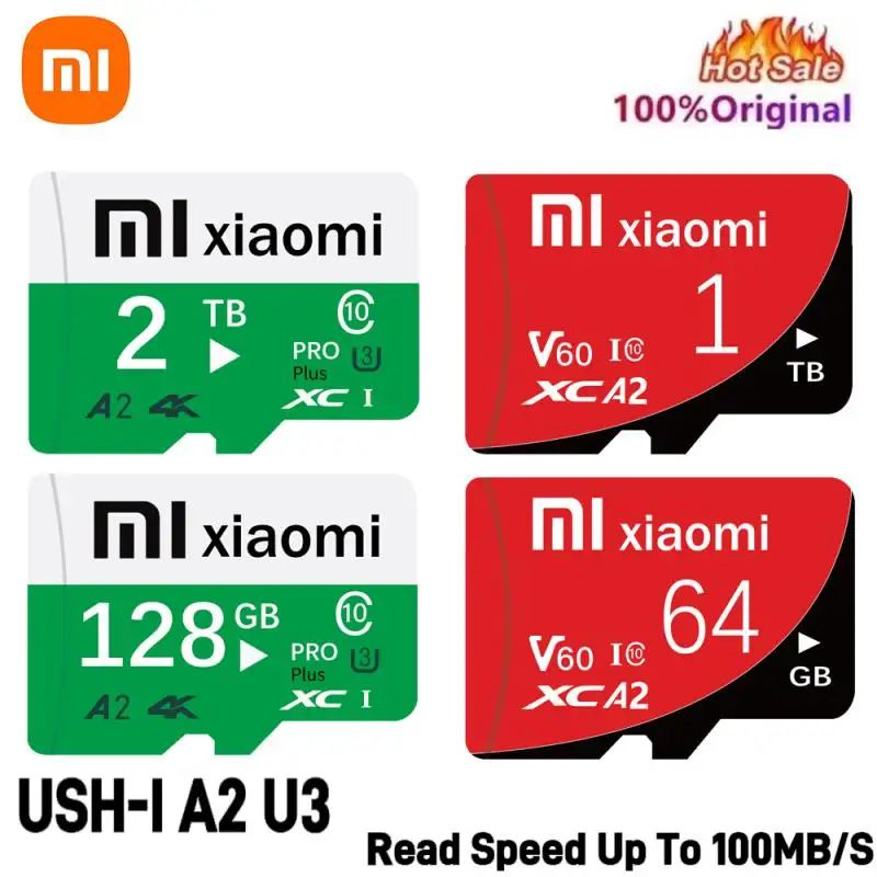 100% Original Xiaomi 2TB A2 Micro Card Class10 Micro TF/SD Card 128GB Memory Card For Phone Camera MP3/MP4 Flash Cards 2024 New