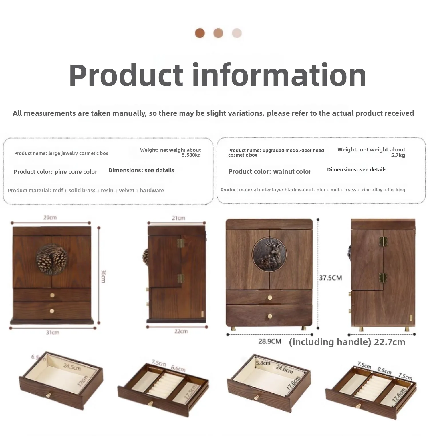 Large‑Capacity Wooden Desktop Cosmetic Holder Dust‑Proof Mirror‑Integrated Organizer For Skincare And Makeup Arrangement