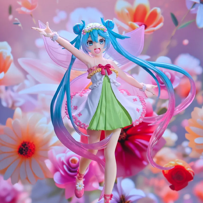正規品在庫あり-タイトー-初音ミク-四季シリーズ-‌-第3シーズン-春バージョン-pvc製コレクタブルモデル-花の妖精ミク-おもちゃ