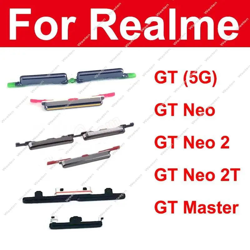 Power Volume Button For Realme GT 5G GT Neo 2 2T GT Master Explorer Side Power Volume Keys Small Buttons Flex Cable Parts