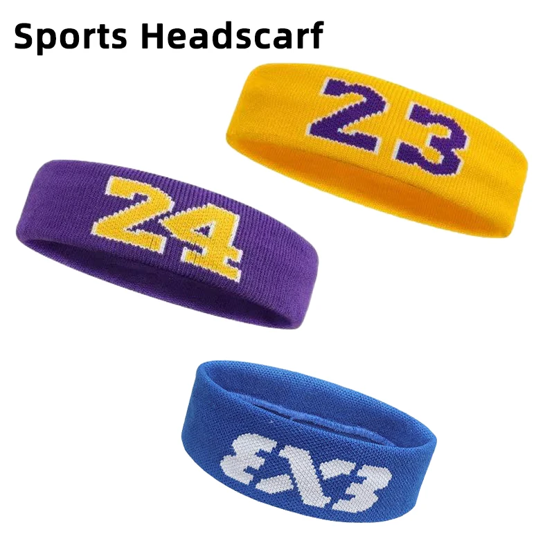 1Pcs Cotton Sport Headband Elastic Antiperspirant Sweatband Protection Basketball Tennis Adults Kids Gym Fitness Sweat Hair Band