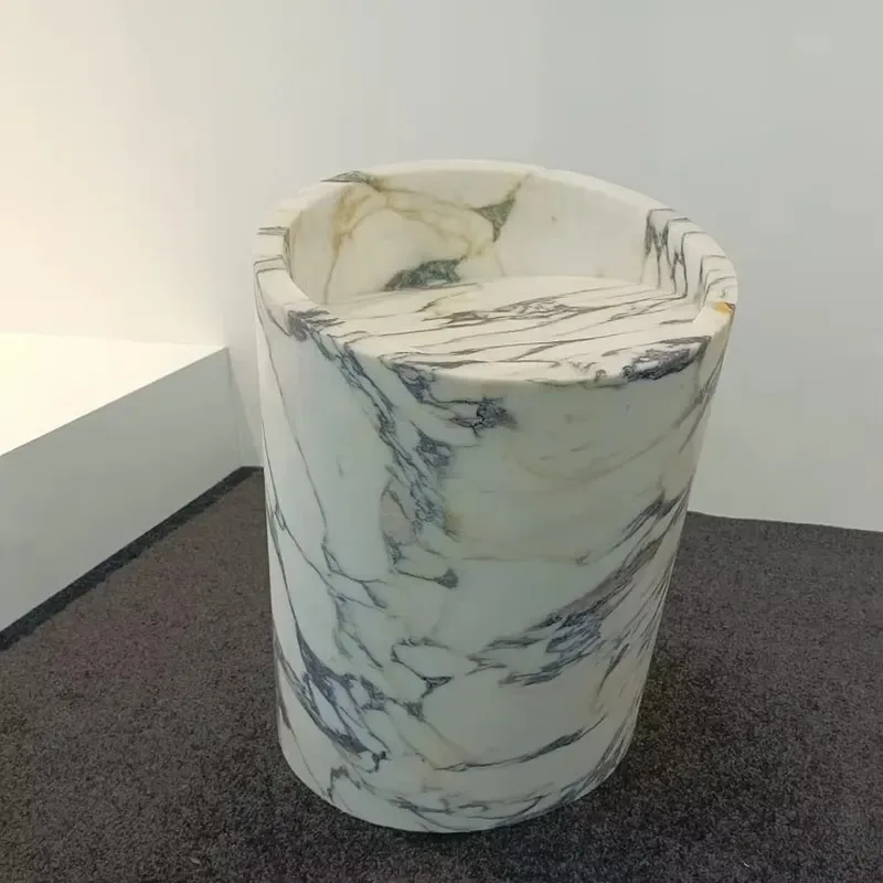 Hand Carved Marble Basket Modern Eco Friendly Design for Hotel Home Decor Flower Pot Fruit Bowl Vase Storage Container