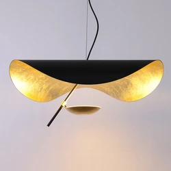 Italian Creative Lotus Leaf Art LED Pendant Lamp Restaurant Bedroom Clothing Store Living Room Chandelier Indoor Lighting Decor