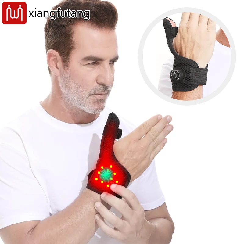 

Греющие накладки для запястья и большого пальца с красным светом, вибрацией и подогревом при артрите и синдроме запястного канала, 3 режима вибрации, 3 уровня нагрева