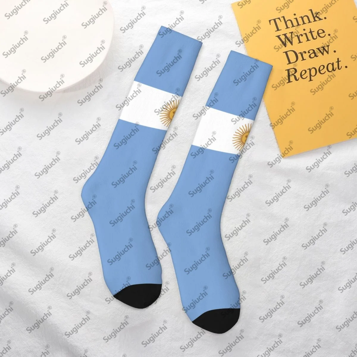 

2025 Носки с флагом Аргентины, полиэстеровые носки с 3D принтом, мужские и женские повседневные носки высокого качества унисекс Kawaii, уличные носки для скейтборда