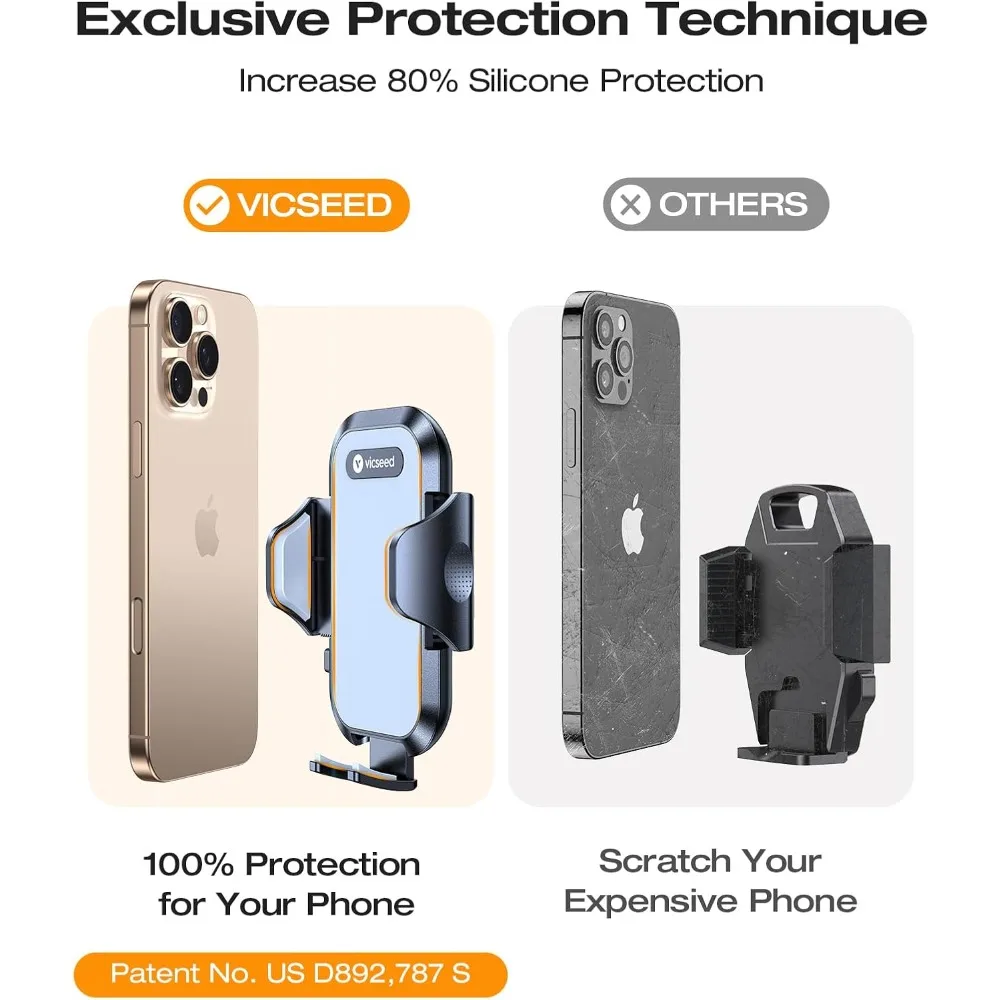 Wytrzymały uchwyt samochodowy na telefon w stylu militarnym, ulepszony metalowy uchwyt antywibracyjny do gniazdka CD i kratki wentylacyjnej, kompatybilny z grubymi etui.