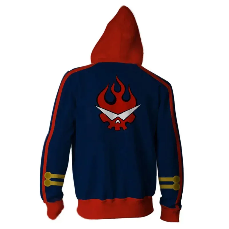Tengen toppa gurren lagann cosplay anime moletom com capuz 3d novo outono inverno jaqueta com zíper adolescente casaco casual