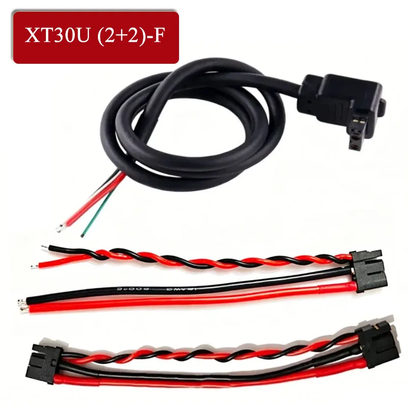 XT30U (2+2)-F Connection Cable Suitable for Yushu Motor XT30U (2+2) Female Gold-plated Power Plug for Servo Motor Stranded Wire