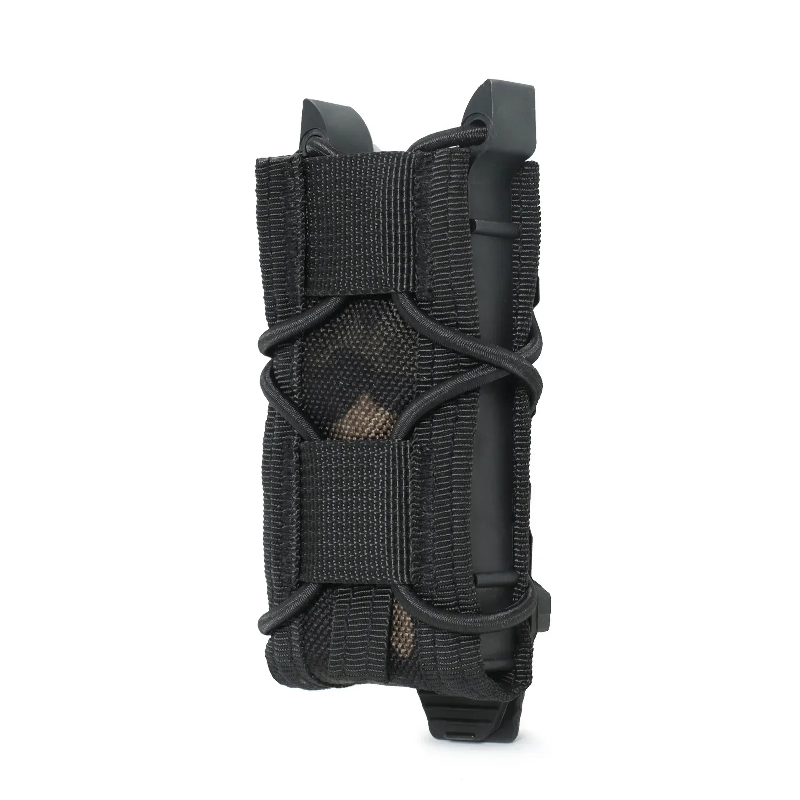 Tactical 9mm Single Magazine Bag Molle Pistol Mag Waist Bag Outdoor Hiking Hunting Flashlight Holder EDC Knife Holster