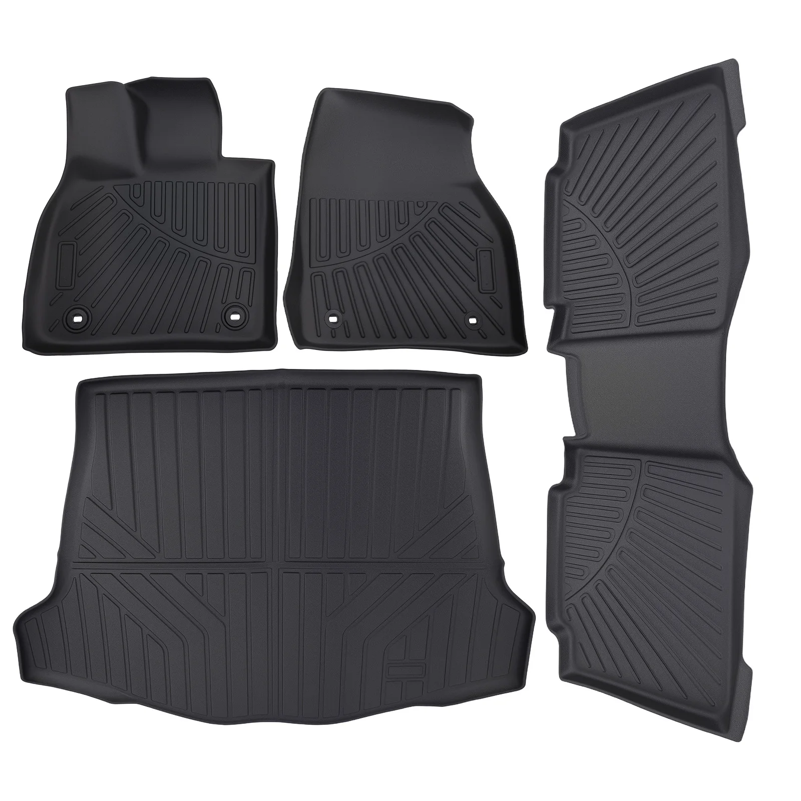 

Черные всепогодные коврики из TPE для Subaru Solterra 2023-2025